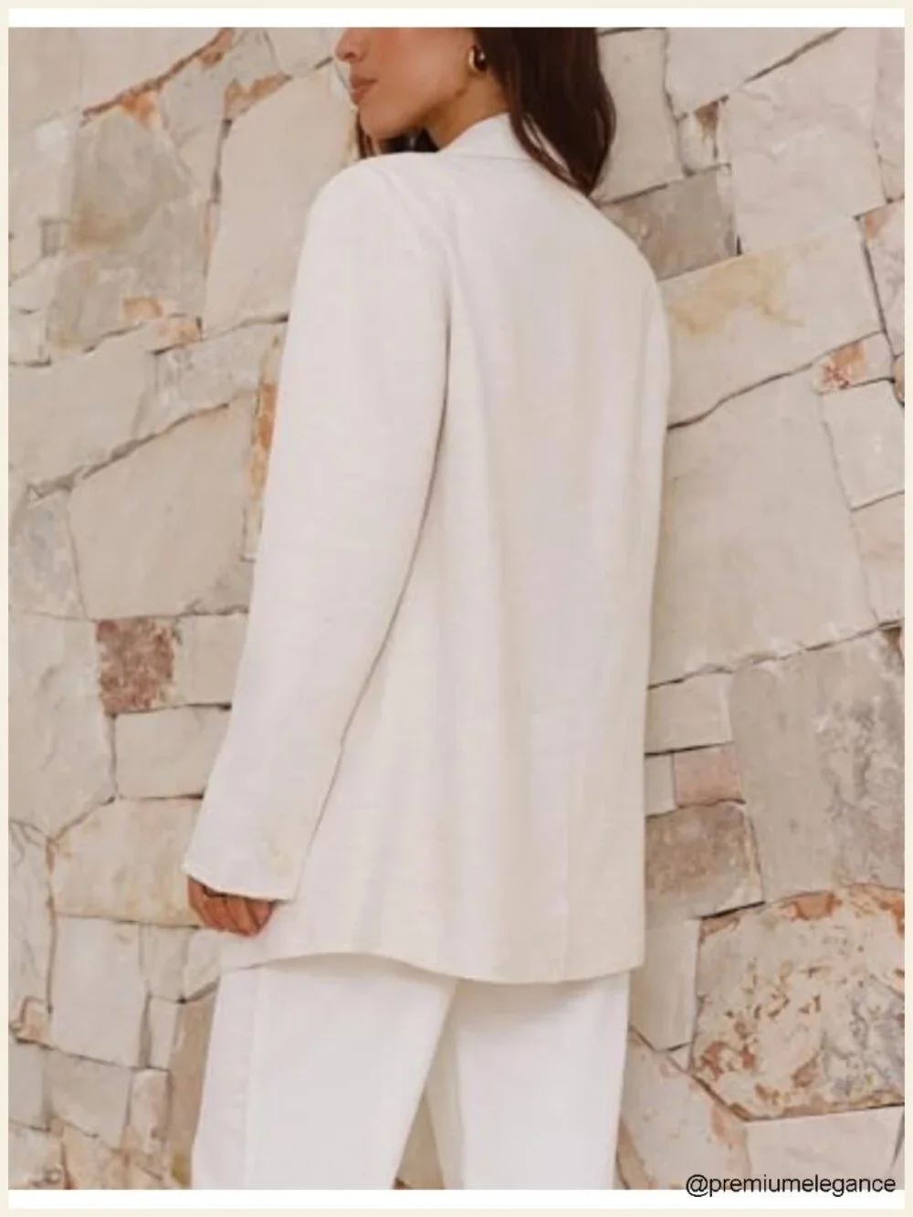 Long Sleeve Linen Blazer Casual Lightweight Spring Summer Jacket - Picture 3 of 4